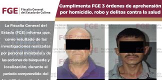 Cumplimenta FGE 3 órdenes de aprehensión por homicidio, robo y delitos contra la salud