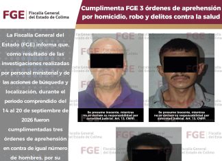 Cumplimenta FGE 3 órdenes de aprehensión por homicidio, robo y delitos contra la salud