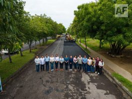 Indira Vizcaíno supervisó la rehabilitación de la avenida Lapislázuli en Villa de Álvarez