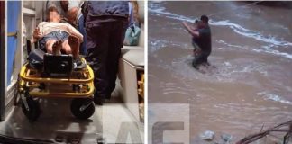 Rescatan de 7 personas en área del río del balneario El Salto, Minatitlán