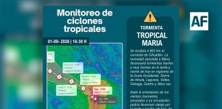 Tormenta Tropical Marie favorecerá lluvias fuertes a muy fuertes en Jalisco durante las próximas horas