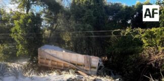 Choque entre tres camiones de carga deja dos muertos y cuatro lesionados en Arandas Jalisco.