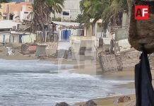 Zona de playa Las Brisas con afectaciones tras fuerte oleaje