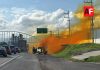 Atienden fuga de ácido nítrico en carretera Guadalajara-Chapala