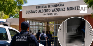 Localizan arma de fuego en casillero de estudiante de secundaria en Tecomán
