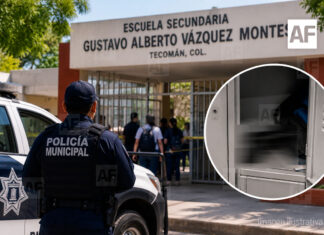 Localizan arma de fuego en casillero de estudiante de secundaria en Tecomán