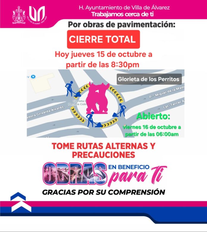 cierre glorieta de los perritos
