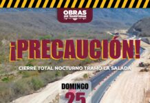 Seidum Colima alerta por cierre total nocturno en el tramo carretero de ‘La Salada’, este domingo