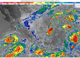 Colima espera lluvias fuertes y oleaje de hasta 3 metros este sábado por efectos de Rachel