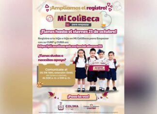Indira Vizcaíno amplía hasta el 23 de octubre el plazo para registrar a niñas y niños de preescolar a Mi ColiBeca para Empezar