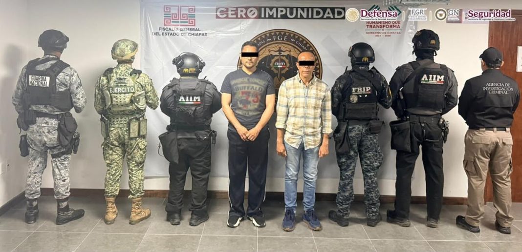 detenidos suchiapa chiapas operacion enjambre