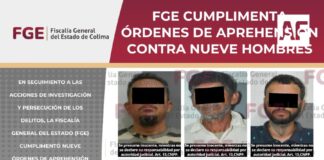 FGE cumplimenta órdenes de aprehensión contra nueve hombres