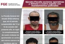 Ejecuta Fiscalía acciones operativas y detiene a cuatro sujetos con mandamientos judiciales
