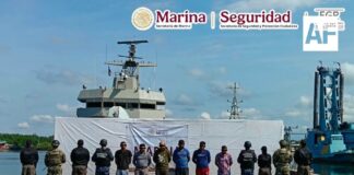 Marina asegura más de 1.2 toneladas de presunta cocaína frente a costas de Oaxaca