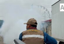 Secretaría de Salud refuerza fumigación contra dengue en terrenos de la Feria de Colima