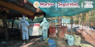 Marina inhabilita dos laboratorios clandestinos de metanfetamina en Durango