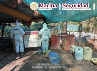 Marina inhabilita dos laboratorios clandestinos de metanfetamina en Durango