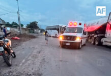 Dos lesionados tras percance vial en la autopista Tecomán-Armería