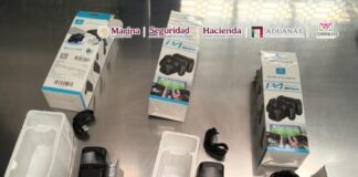 Detectan presunta metanfetamina oculta en accesorios para videojuegos en el AICM; tenía como destino Reino Unido