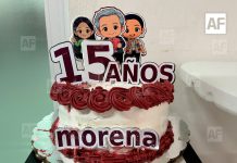 Morena Colima celebra 15 años con tradicional pastel de quinceañera