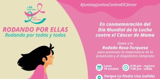 ‘Rodada Rosa-Turquesa’ promueve la prevención y detección oportuna de cáncer de mama y cuello uterino