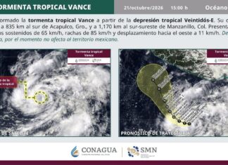 Se forma tormenta tropical Vance en el Pacífico; se localiza a más de mil kilómetros de Manzanillo