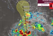Huracán Simon podría tocar tierra entre Jalisco y Colima como categoría 3 o 4: CNPC