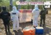 Marina, SSPC y FGR localizan laboratorio clandestino y aseguran 100 kilos de metanfetamina en Sinaloa