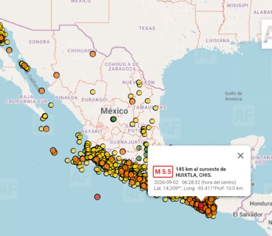 Septiembre cerró con 3 mil 133 sismos en México; el de mayor magnitud fue de 5.5