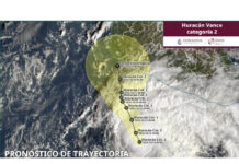 Huracán Vance se mantiene en categoría 2; pronostican que se acerque a 55 kilómetros de Manzanillo el jueves 29 de octubre