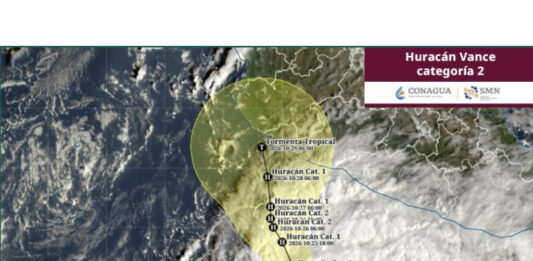 Huracán Vance se mantiene en categoría 2; pronostican que se acerque a 55 kilómetros de Manzanillo el jueves 29 de octubre